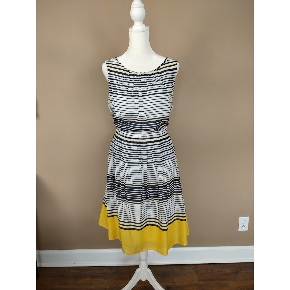 Talbots sleeveless‎ striped dress size 12 NWT